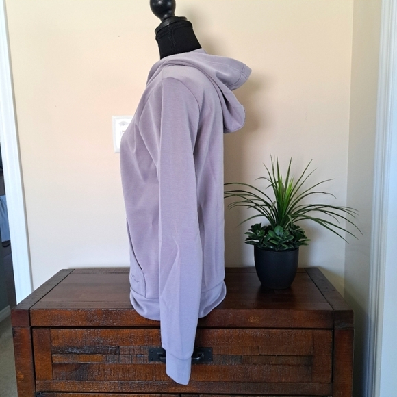 Lazy Pants Brushed Sueded Hoodie Pale Purple Women's Small Cozy Sweatshirt - Picture 4 of 11